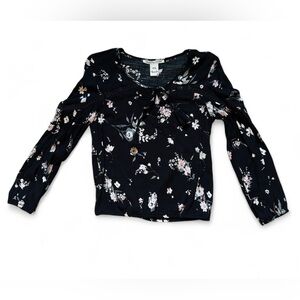 American Rag Black and White Floral Top